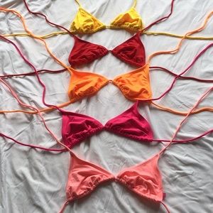 Spaghetti strap bikini tops
